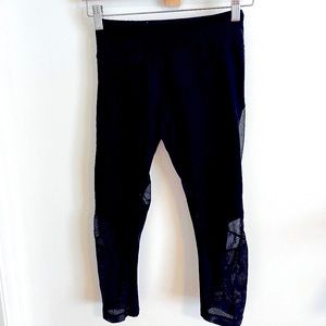 Zella Black Mesh High Rise Leggings